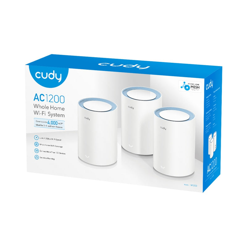 Afbeelding laden in galerijviewer, Cudy ac1200 mesh wi-fi system (3-pack) mesh router (wit)
