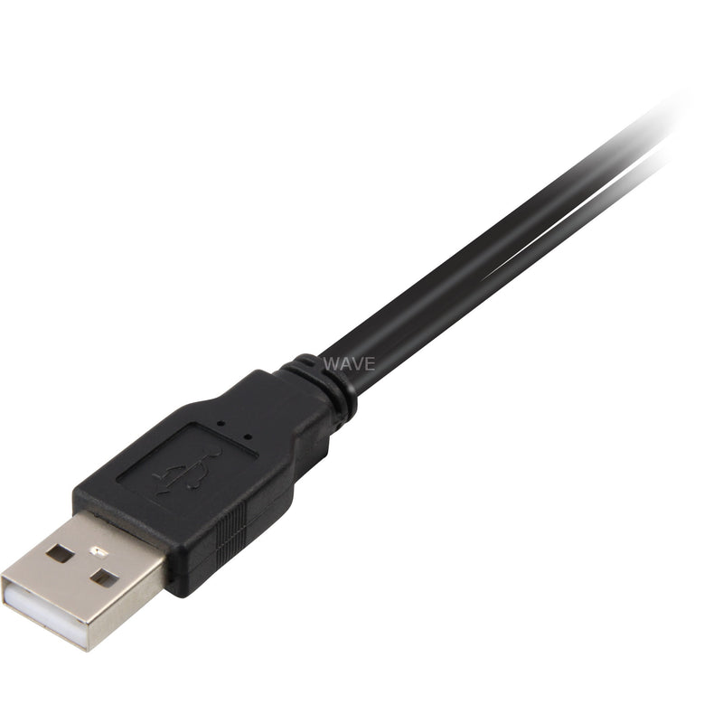 Afbeelding laden in galerijviewer, Delock 2x usb-a 2.0 male > usb mini 5-pin splitterkabel (zwart rood, 1 meter)
