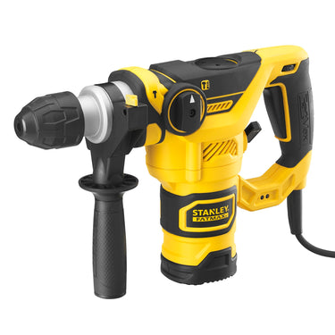 Stanley fatmax 1250w pneumatische boorhamer met 3-delige beitelset (geel zwart, sds+, met koffer)