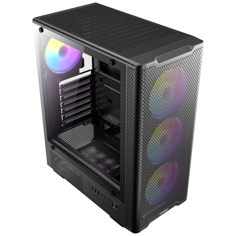 Afbeelding laden in galerijviewer, Antec vx310 argb midi tower behuizing (zwart | 3x usb-a | tempered glass)
