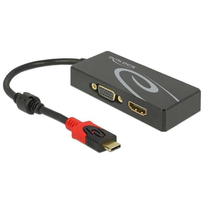 Afbeelding laden in galerijviewer, Delock usb-c > hdmi vga adapter (zwart, 0,2 meter)
