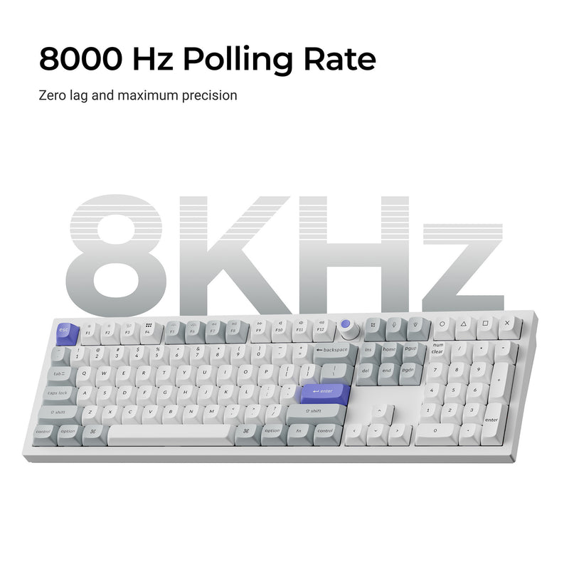 Afbeelding laden in galerijviewer, Keychron q6 he 8k magnetic switch keyboard (zwart, us lay-out (qwerty), ultra-fast lime, 100%, rgb, hot swap, 8k)
