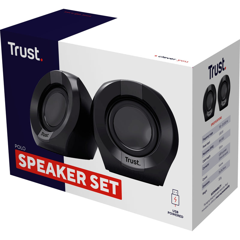 Afbeelding laden in galerijviewer, Trust polo 2.0 luidsprekerset pc-luidspreker (zwart)
