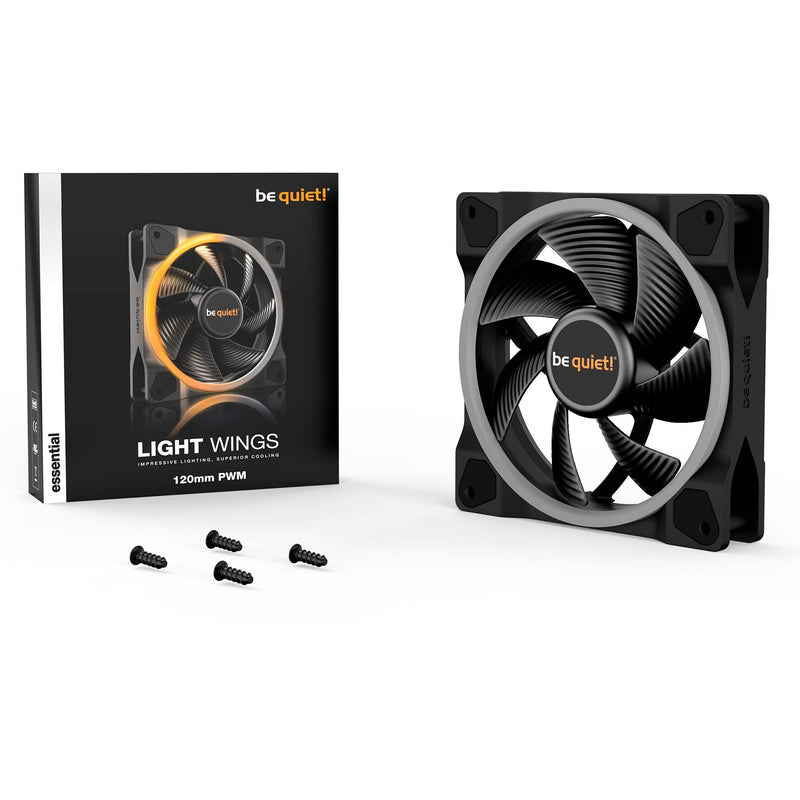 Afbeelding laden in galerijviewer, Be quiet! light wings pwm rgb case fan (zwart, 120 x 120 x 25 mm)

