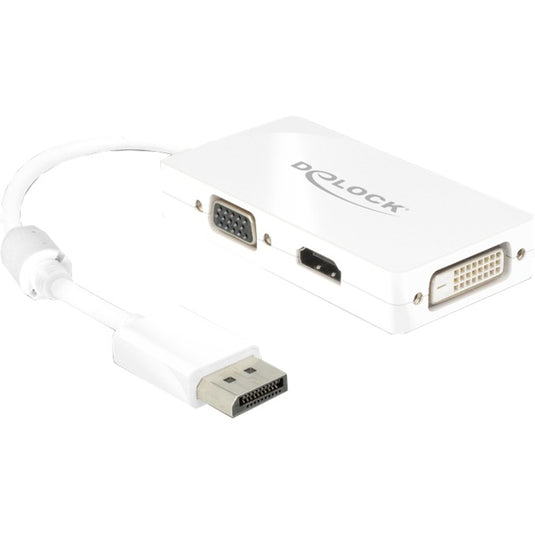 Delock displayport > vga hdmi dvi adapter (wit, 0,16 meter)