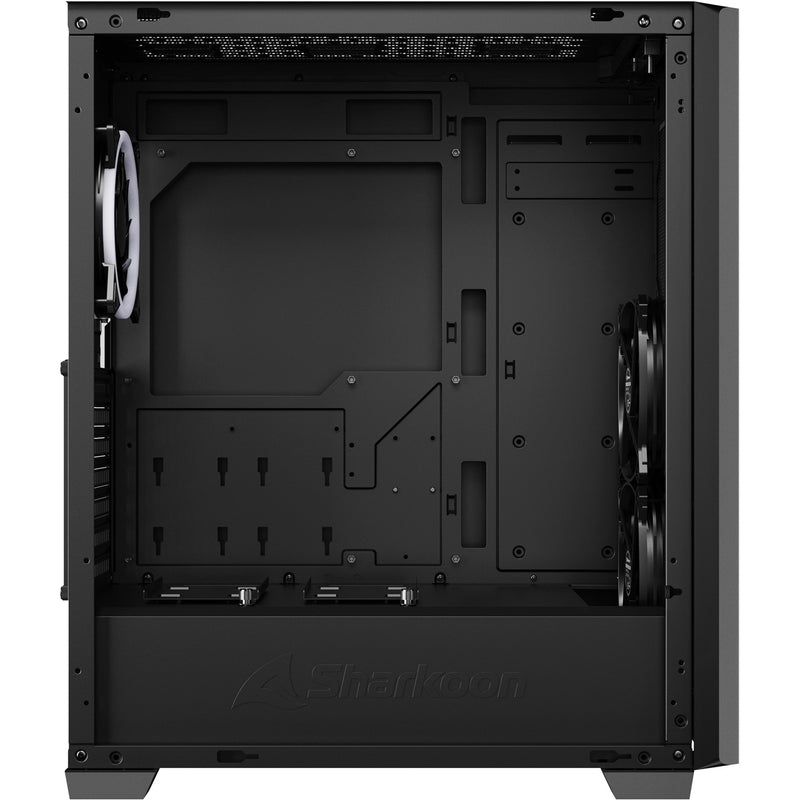 Afbeelding laden in galerijviewer, Sharkoon vs9 rgb black midi tower behuizing (zwart | 2x usb-a | 1x usb-c | rgb | tempered glass)
