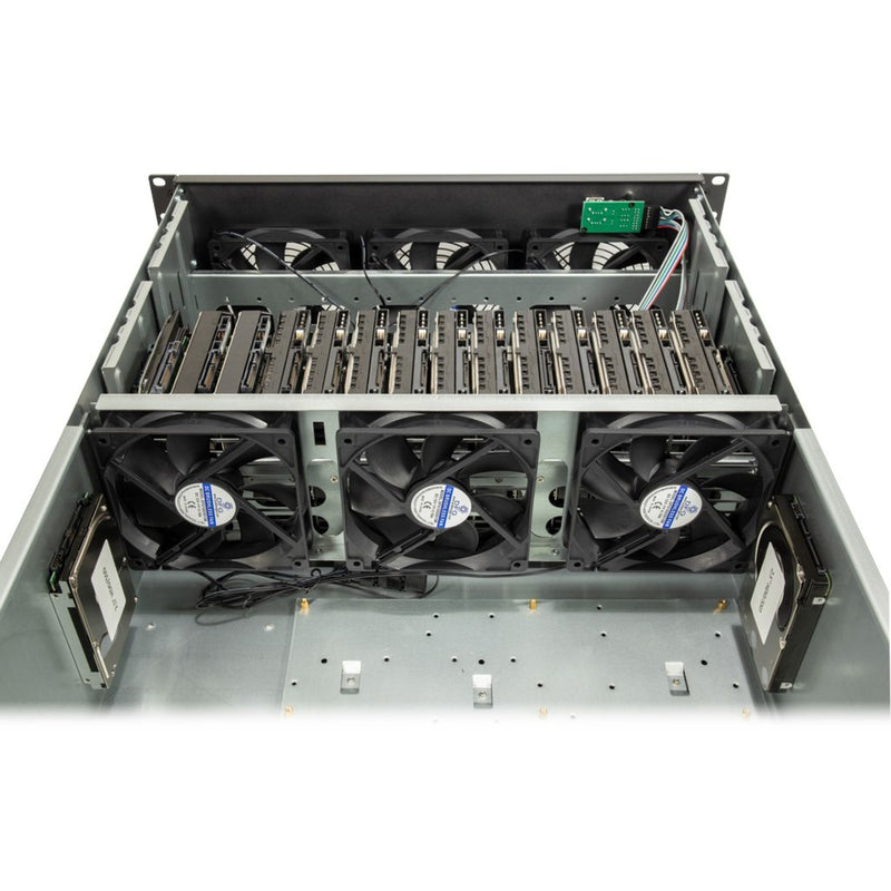 Afbeelding laden in galerijviewer, Inter-tech 4f28 mining-rack, server behuizing (zwart | 2x usb-a)

