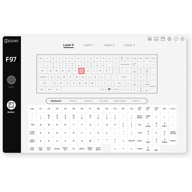 Afbeelding laden in galerijviewer, Iqunix f97 happy ape wireless mechanical keyboard (bruin, us lay-out (qwerty), ttc holy panda, 96%, rgb leds, hot-swappable, pbt, 2.4ghz | bluetooth 5.1 | usb-c)
