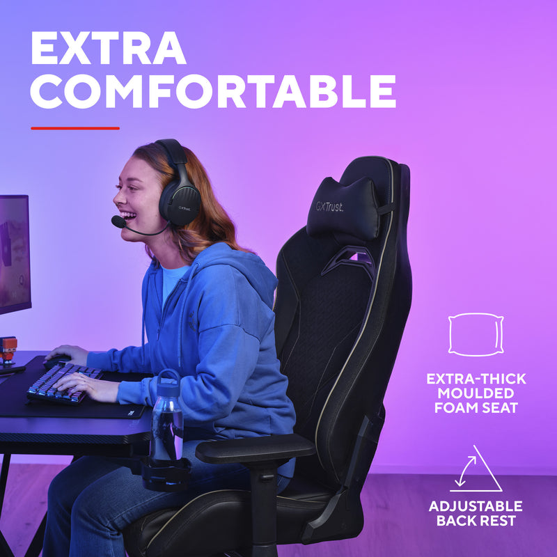 Afbeelding laden in galerijviewer, Trust gxt 721 ruya pro premium comfortabele gaming stoel (zwart geel)
