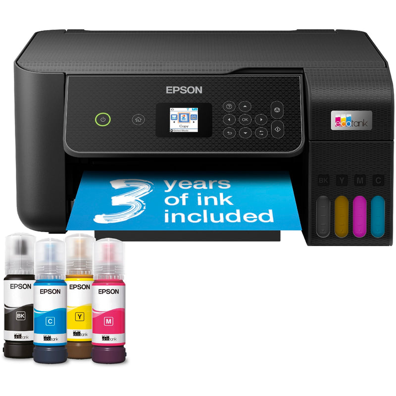 Afbeelding laden in galerijviewer, Epson ecotank et-2870 a4 multifunctionele wi-fi-printer met inkttank all-in-one inkjetprinter (zwart, scannen, kopiëren, inclusief tot 3 jaar inkt)
