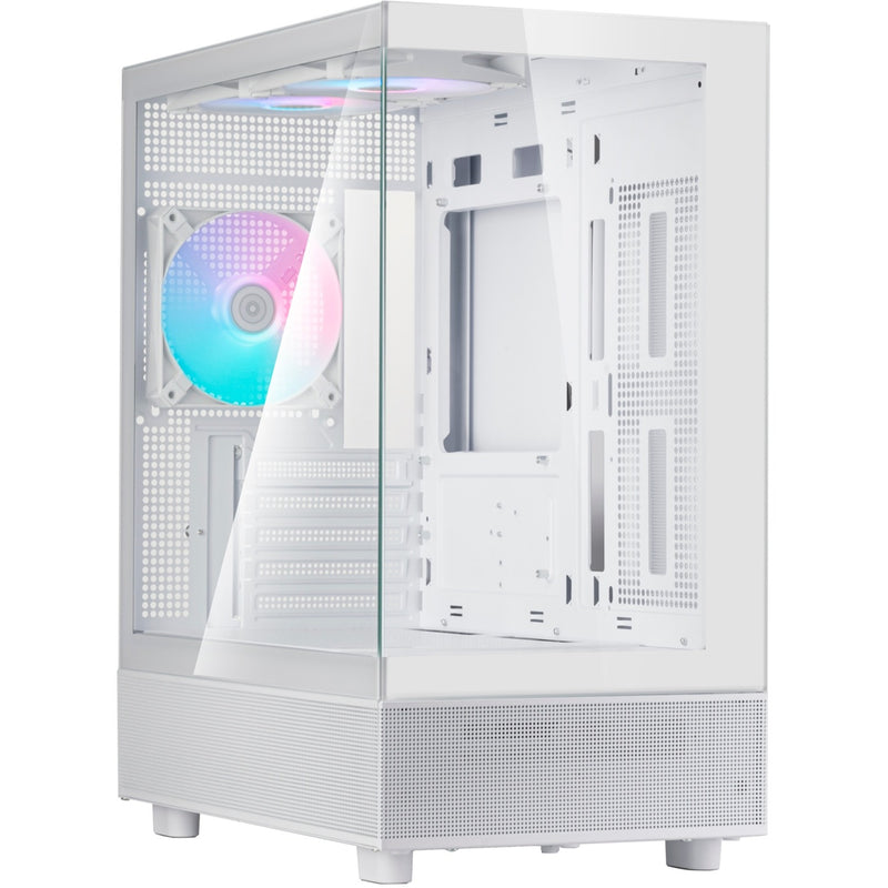 Afbeelding laden in galerijviewer, Silverstone lucid 04 mini tower behuizing (wit | 2x usb-a | 1x usb-c | rgb | tempered glass)
