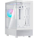 Silverstone lucid 04 mini tower behuizing (wit | 2x usb-a | 1x usb-c | rgb | tempered glass)