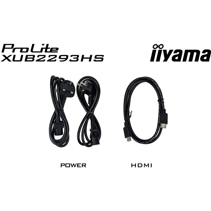 Afbeelding laden in galerijviewer, Iiyama prolite xub2293hs-b6 21.5 monitor (zwart, hdmi, displayport)
