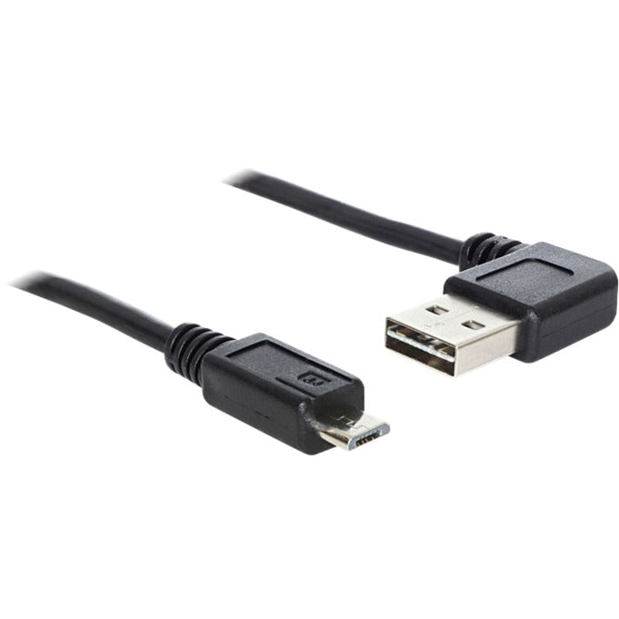 Afbeelding laden in galerijviewer, Delock easy-usb-a 2.0 90° > micro-usb-b kabel (zwart, 2 meter)
