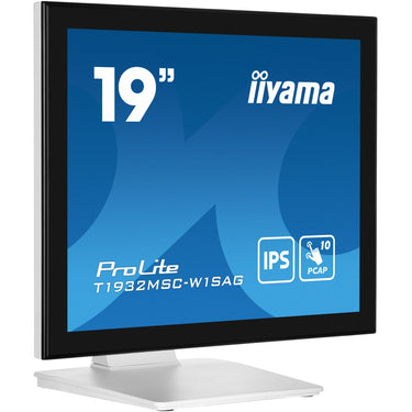 Iiyama prolite t1932msc-w1sag 19 touchscreen monitor (wit, hdmi, displayport, vga, usb-b)