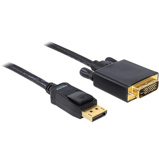 Delock displayport naar dvi kabel adapter (zwart, 1 meter)