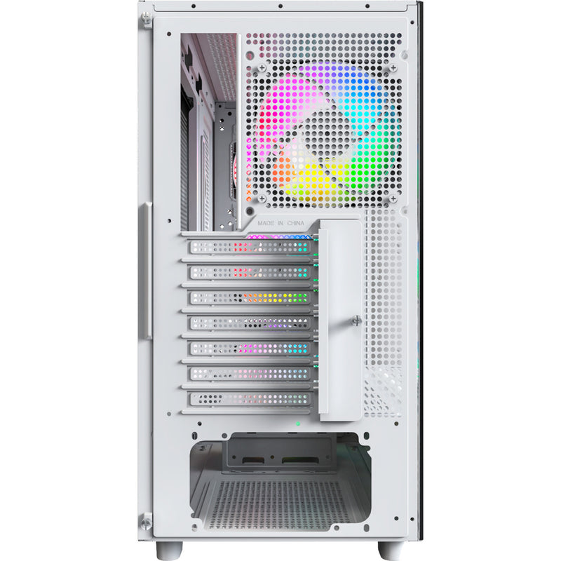 Afbeelding laden in galerijviewer, Montech xr wood midi tower behuizing (wit | 1x usb-a | 1x usb-c | rgb | window)
