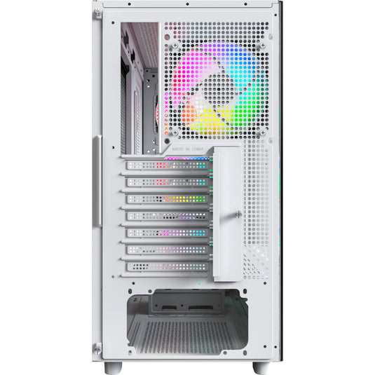 Montech xr wood midi tower behuizing (wit | 1x usb-a | 1x usb-c | rgb | window)