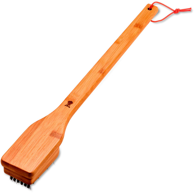 Afbeelding laden in galerijviewer, Weber reinigingsborstel - bamboe grillreinigingsborstel (45 cm)
