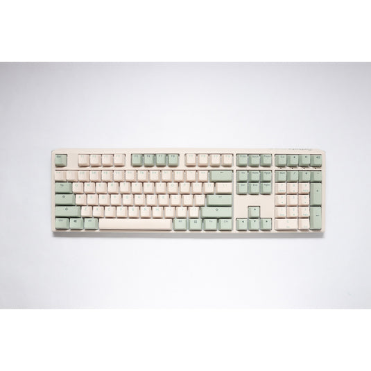 Ducky one 3 matcha, toetsenbord (crème groen, us lay-out, cherry mx brown, pbt double shot, hot swap)