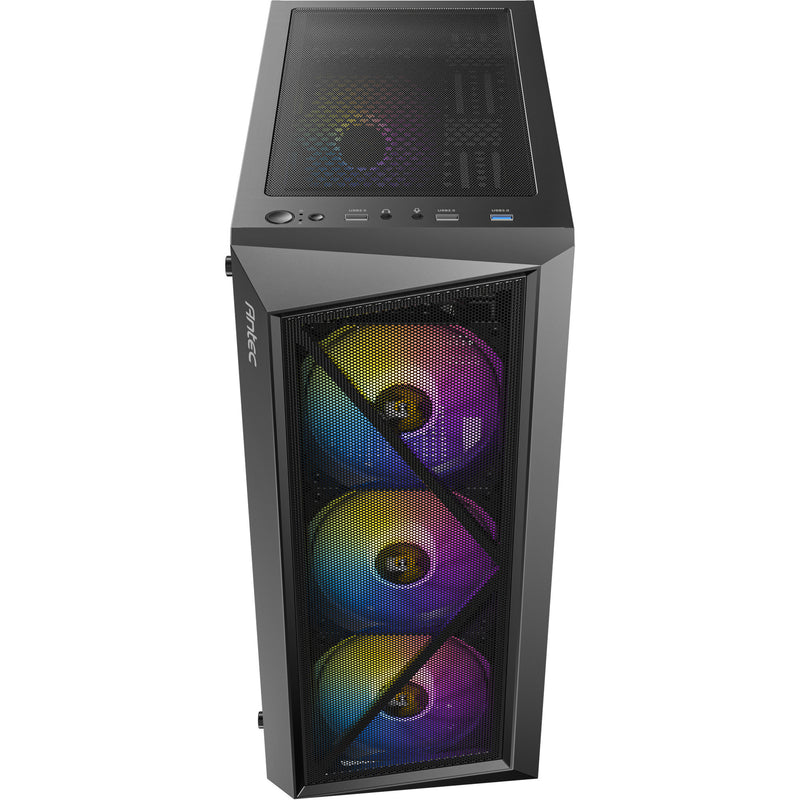 Afbeelding laden in galerijviewer, Antec ax67 argb midi tower behuizing (zwart | 3x usb-a | tempered glass)
