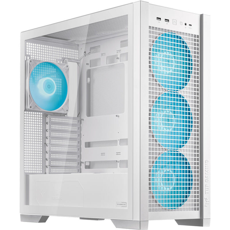 Afbeelding laden in galerijviewer, Asus tuf gaming gt302 argb midi tower behuizing (wit | 2x usb-a | 1x usb-c | rgb | tempered glass)
