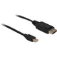 Delock mini-displayport naar displayport kabel (zwart, 1 meter)