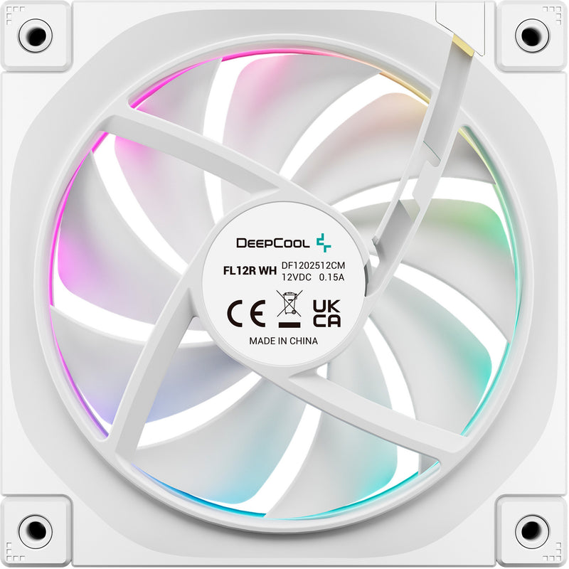 Afbeelding laden in galerijviewer, Deepcool fl12r rgb case fan (wit, 120 x 120 x 25 mm, pwm)
