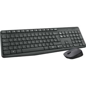 Logitech mk235 draadloze desktopset (zwart, us-international lay-out (qwerty))