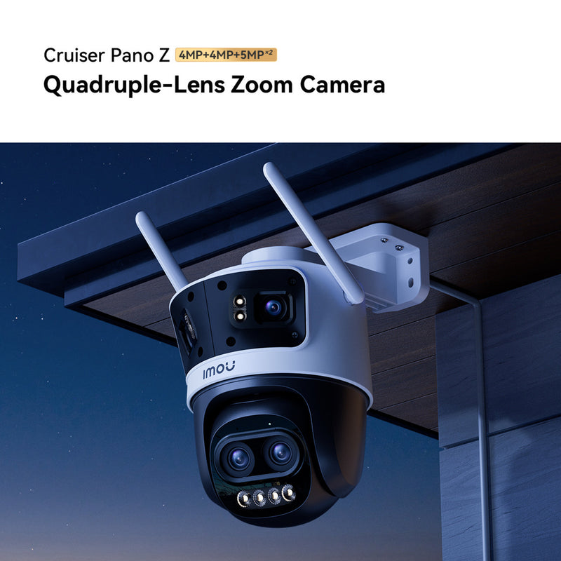 Afbeelding laden in galerijviewer, Imou cruiser pano z quadruple-lens zoom camera (wit, 4mp+4mp+5mpx2, poe)
