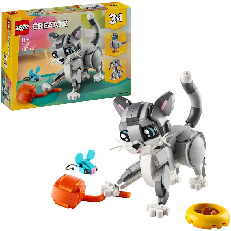 Afbeelding laden in galerijviewer, Lego creator 3in1 speelse kat, hond en duif speelgoed voor meisjes en jongens 8 jaar vanaf 31163
