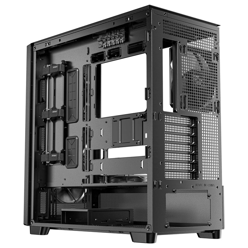 Afbeelding laden in galerijviewer, Antec flux midi tower behuizing (zwart | 2x usb-a | 1x usb-c | tempered glass)
