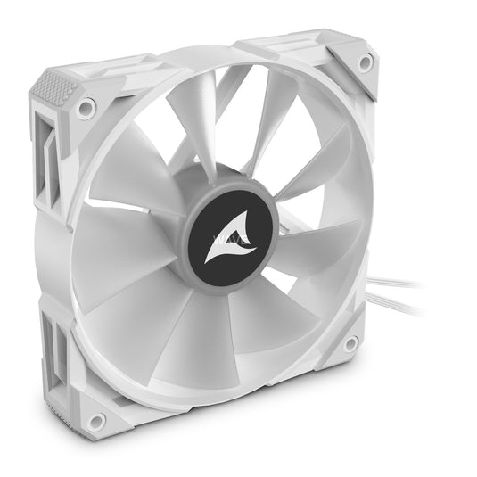 Sharkoon rebel f50 pwm rgb case fan (wit, 120 x 120 x 25 mm)