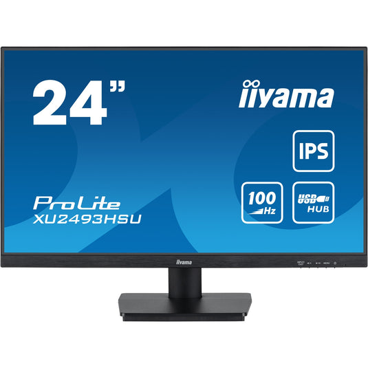 Iiyama prolite xu2493hsu-b7 24 monitor (zwart (mat), hdmi, displayport, 2x usb-a, usb-b)