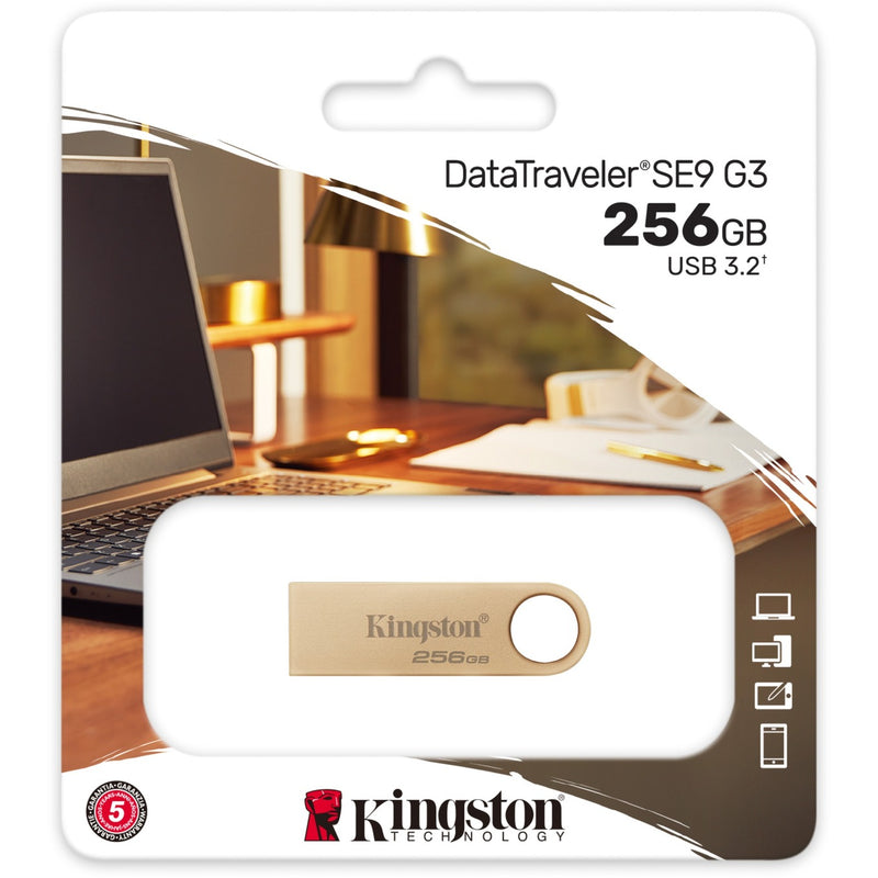 Afbeelding laden in galerijviewer, Usb-stick kingston datatraveler se9 g3 256 gb goud
