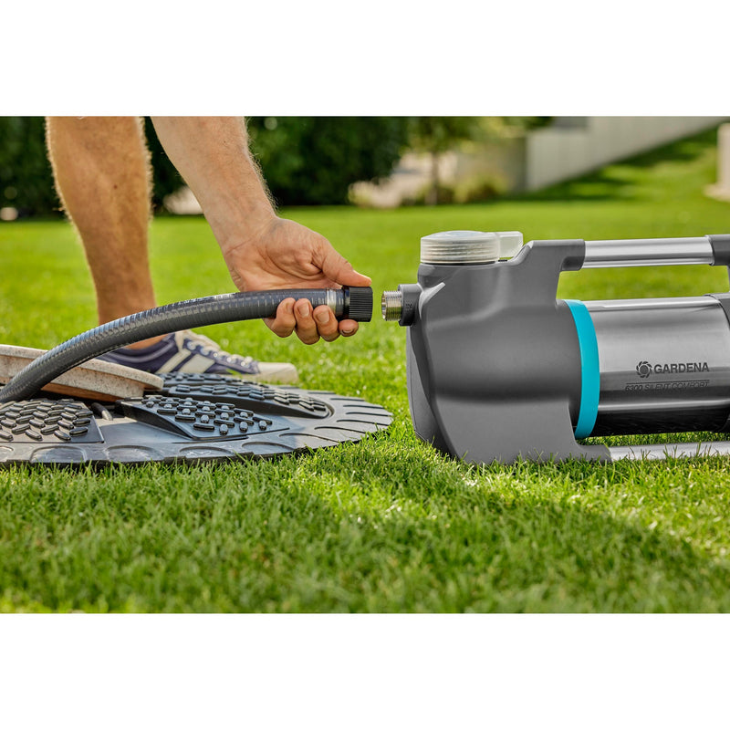 Afbeelding laden in galerijviewer, Gardena besproeiingspomp 6300 silentcomfort (donkergrijs roestvrij staal, 1050 watt | bluetooth)
