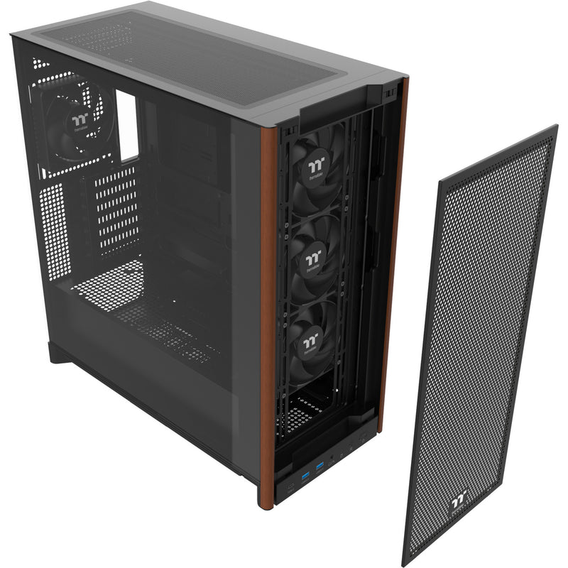 Afbeelding laden in galerijviewer, Thermaltake s370 ws midi tower behuizing (zwart | 2x usb-a | 1x usb-c | tempered glass)
