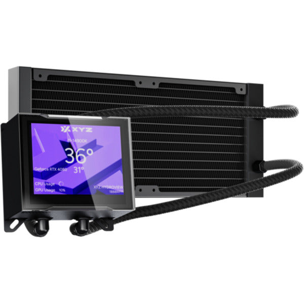 Afbeelding laden in galerijviewer, Xyz pc gear hydroview aio 240 waterkoeling (zwart, argb, pwm)

