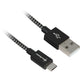 Sharkoon usb-a 2.0 naar micro-usb-b kabel (zwart grijs, 1 meter)