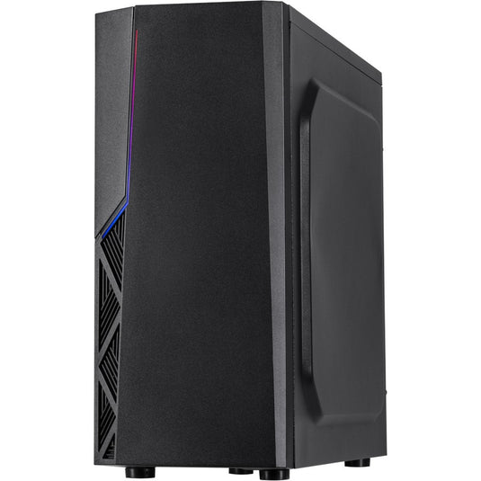 Inter-tech b-02 rgb midi tower behuizing (zwart | 3x usb-a | rgb | window)