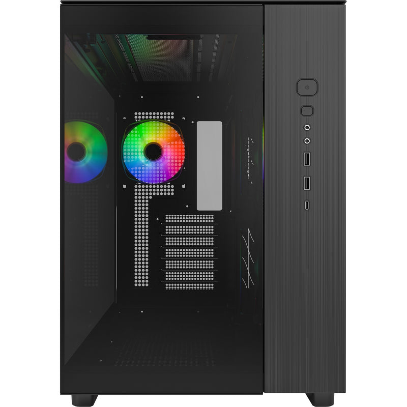 Afbeelding laden in galerijviewer, Montech king 65 pro midi tower behuizing (zwart | 2x usb-a | 1x usb-c | window)
