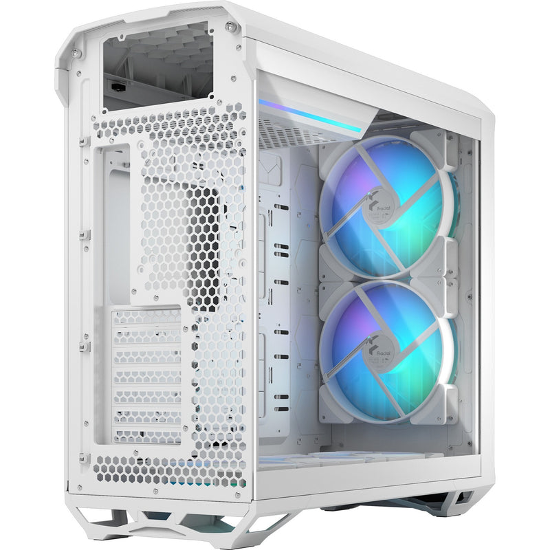 Afbeelding laden in galerijviewer, Fractal design torrent white rgb tg clear tint midi tower behuizing (wit | 2x usb-a | 1x usb-c | rgb | window)

