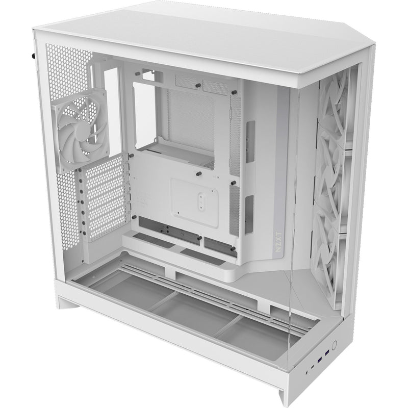 Afbeelding laden in galerijviewer, Nzxt h9 flow midi tower behuizing (wit (mat) | 2x usb-a | 1x usb-c | tempered glass)
