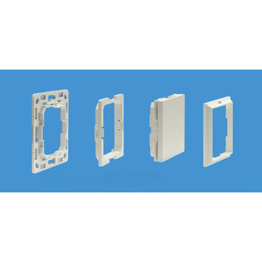Shelly blu wall switch 4 + legrand adapter schakelaar (wit, bluetooth 4.2)