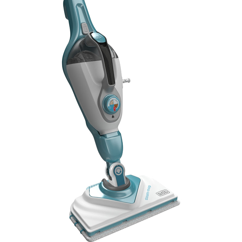 Afbeelding laden in galerijviewer, Black+decker 1600w steam-mop bhsm1615dam-qs stoomreiniger (wit blauw, incl. steamitt, deltavoet en 17 accessoires)
