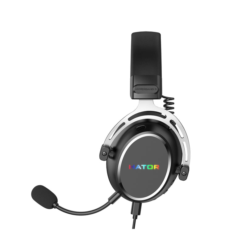 Afbeelding laden in galerijviewer, Hator hypergang 3 usb over-ear gaming headset (zwart, rgb, 7.1 virtual surround, usb bluetooth)
