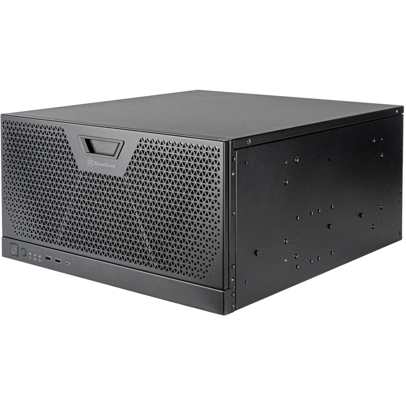 Afbeelding laden in galerijviewer, Silverstone rm51 rack behuizing (zwart | 5u | 2x usb-a | 1x usb-c)
