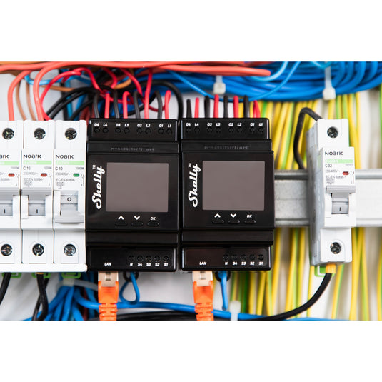 Shelly pro 4pm relais (4-kanaals, wifi, lan, bluetooth)