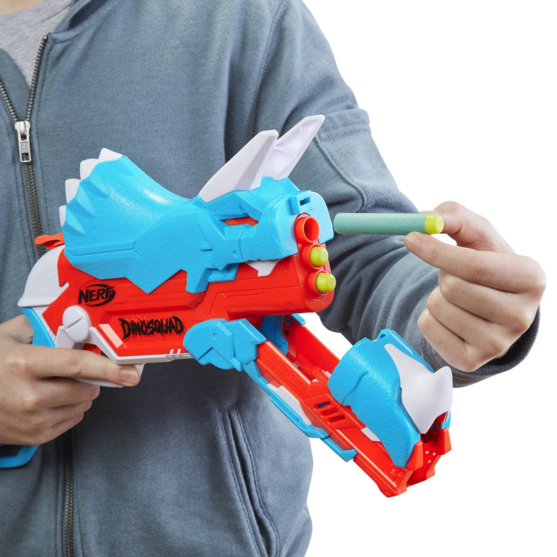 Afbeelding laden in galerijviewer, Hasbro nerf dinosquad tricera-blast nerf-gun
