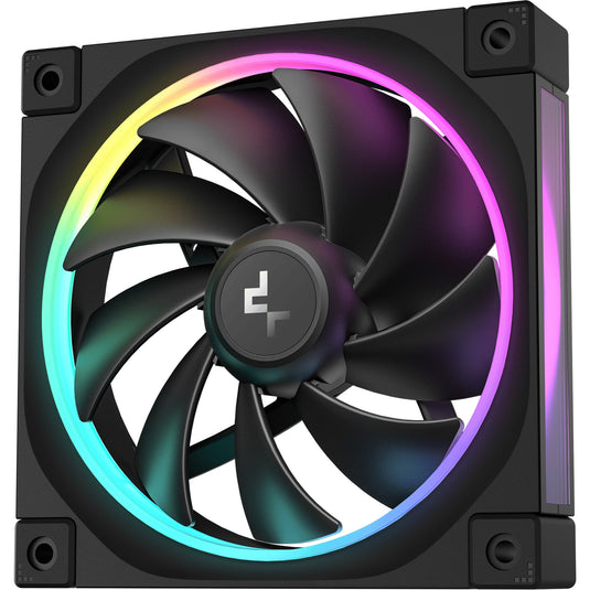 Deepcool fl12 rgb case fan (zwart, 120 x 120 x 25 mm, pwm)